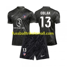Fußballtrikots Atlético Madrid Jan Oblak 13 Torwart Kinder 2024-2025 Kurzarm Heimtrikotsatz kaufen